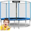 Sodo trampolinas 252 cm su apsauginiu tinklu ir kopėčiomis, lauko trampolinas, apvalus trampolinas vaikams, šokinėjimo trampolinas