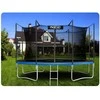 Sodo trampolinas 404 cm su vidiniu tinklu ir kopėčiomis, lauko trampolinas, didelis trampolinas, šokinėjimo trampolinas