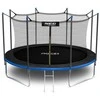 Sodo trampolinas 404 cm su vidiniu tinklu ir kopėčiomis, lauko trampolinas, didelis trampolinas, šokinėjimo trampolinas