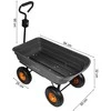 Sodo vežimėlis, transportavimo vežimėlis, sunkiasvoris sodo išvertimo vežimėlis, 75L talpa, 300kg keliamoji galia