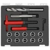 Sriegių remonto komplektas M16x2.0mm, 15 vnt., sriegių keitimo rinkinys, skirtas sriegių taisymui