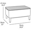 Stalas Keter, 76x56 cm, pilkas