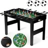 Stalo futbolas namams, su 22 žaidėjais, 115x60x78 cm stalo futbolas, juodas stalo futbolas, stalo futbolo žaidimas