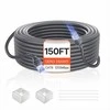 Starlink 45.72 m didelės spartos tinklo ilginamasis kabelis, CAT6 standartas su 24 AWG varine šerdimi, lauko ir vidaus naudojimui, ilgo nuotolio duomenų perdavimo laidas, interneto ryšio prailgintuvas