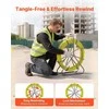 Stiklo pluošto kabelių traukimo juosta, 100 m 6.3 mm vielos traukiklis su stovu ir užrakinimo mechanizmu, sienoms grindims elektros vamzdžiams, nelaidus kanalų strypas, kabelių tiesimo įrankis