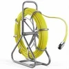 Stiklo pluošto kabelių traukimo juosta, 100 m 6.3 mm vielos traukiklis su stovu ir užrakinimo mechanizmu, sienoms grindims elektros vamzdžiams, nelaidus kanalų strypas, kabelių tiesimo įrankis