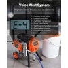 Stovintis beoris dažų purkštuvas dideliems butams ir pastatams, 1500W aukšto slėgio elektrinė dažymo mašina su vežimėliu ir purkštukais, beoris purkštuvas namų dažymui, sienų dažymo įranga