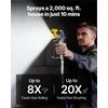 Stovintis beoris dažų purkštuvas dideliems butams ir pastatams, 1500W aukšto slėgio elektrinė dažymo mašina su vežimėliu ir purkštukais, beoris purkštuvas namų dažymui, sienų dažymo įranga