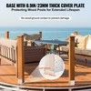 Stulpo pagrindas 203.2x203.2mm, 4 vnt. nerūdijančio plieno reguliuojamas stulpo inkaro laikiklis, paviljono denio verandos turėklų atrama dekoratyvinė inkaro plokštė
