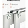 Stumdomos spintos durys, 1219 mm x 2032 mm, matinio stiklo apėjimo durys, erdvę taupančios spintos durys, miegamojo stumdomos durys