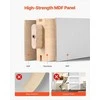 Stumdomos svirno tipo vidaus durys su stiklu ir aparatūra, MDF, vandeniui atsparus PVC, H rėmas, 762x2134 mm, baltos spalvos, tylus slydimas