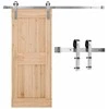 Stumdomų durų apkaustų rinkinys, tvirtas bėgelis, J formos ratukai, vidaus durims, kaimiško stiliaus durų rinkinys, 76.2 cm durų plotis