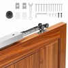 Stumdomų durų į sieną bėgelio rinkinys, švelnaus uždarymo aliuminio lydinio mechanizmas, vienvėrės durys 1135 mm ilgio, 610 mm pločio paslepiamų durų bėgelis, vidaus durų furnitūra