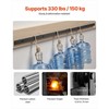 Stumdomų svirno tipo durų furnitūros komplektas, 3m bėgis, 150kg keliamoji galia, durims iki 1524mm pločio ir 35-44mm storio, patvarus anglinis plienas, juodas, stumdomų durų sistema, bėgelis durims