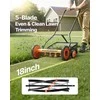 Vevor 45 cm rankinė vejapjovė su žolės rinktuvu
