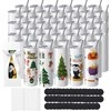 Sublimacijos stiklinės 50 vnt., 20 oz nerūdijančio plieno, dvigubos sienelės, su šiaudeliu, dangteliu, šepetėliu, pagrindu, termo plėvele, dovanų dėžute - Termo puodeliai, Gertuvės, Dovanoms