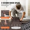 Sujungiamos terasos plytelės iš medžio plastiko, vandeniui atspari lauko danga, tamsiai rudos plytelės, 10 vnt. pakuotė, sodo grindys
