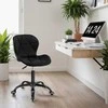 Sukamoji kėdė su ratukais Spiner Juodas, juodo aksomo, 360° pasukama, reguliuojamo aukščio, ergonomiška biuro / darbo / kompiuterio kėdė