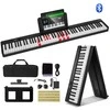 Sulankstoma 88 klavišų pianino klaviatūra su Bluetooth MIDI, nešiojamas skaitmeninis pianinas, elektroninis pianinas, susukamas pianinas