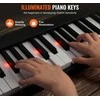 Sulankstoma 88 klavišų pianino klaviatūra su Bluetooth MIDI, nešiojamas skaitmeninis pianinas, elektroninis pianinas, susukamas pianinas