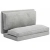 Sulankstoma sofa-lova, 3-in-1 konvertuojama miegamoji kėdė, plaunamas užvalkalas, atminties putų futonas, pilka sofa-lova mažoms erdvėms, svečių lova