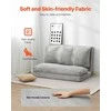 Sulankstoma sofa-lova, 3-in-1 konvertuojama miegamoji kėdė, plaunamas užvalkalas, atminties putų futonas, pilka sofa-lova mažoms erdvėms, svečių lova