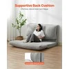 Sulankstoma sofa-lova, 3-in-1 konvertuojama miegamoji kėdė, plaunamas užvalkalas, atminties putų futonas, pilka sofa-lova mažoms erdvėms, svečių lova