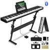 Sulankstomas 88 klavišų skaitmeninis pianinas su Bluetooth ir stovu, MIDI klaviatūra, elektroninis pianinas