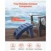 Sulankstomas Adirondack pufas kojoms, orui atspari kojų atrama lauko sėdynėms, mėlynas HDPE plastikas, nešiojamas terasos pufas, sodo kėdutė kojoms