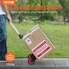 Sulankstomas aliuminio vežimėlis kroviniams iki 80 kg, itin lengvas rankinis transportavimo vežimėlis, kompaktiška platforma sunkiems daiktams pervežti su guminiais ratais ir virve