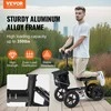 Sulankstomas kelio paspirtukas, aliumininis valdomas vaikštynė, reguliuojamo aukščio, kojų reabilitacijos paspirtukas