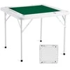 Sulankstomas Madžongo Stalas, 4 Žaidėjų Kortų Stalas, Nešiojamas Domino Stalas Dėlionėms, su Puodelių Laikikliais ir Žetonų Dėklais, 90x90cm Kvadratinis Stalas