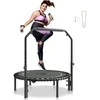 Sulankstomas mini batutas, 40 cm fitneso batutas, vidaus treniruočių batutas, suaugusiųjų batutas namams, tylus batutas su reguliuojama rankena