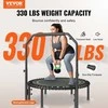 Sulankstomas mini batutas, 40 cm fitneso batutas, vidaus treniruočių batutas, suaugusiųjų batutas namams, tylus batutas su reguliuojama rankena