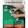 Sulankstomas pokerio stalas 8 žaidėjams, kazino, Texas Holdem, nešiojamas, 1260 mm, kortų žaidimams
