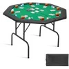 Sulankstomas pokerio stalas 8 žaidėjams, kazino, Texas Holdem, nešiojamas, 1260 mm, kortų žaidimams