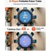 Sulankstomas pokerio stalas 8 žaidėjams, su puodelių laikikliais, aštuonkampis kazino žaidimų stalas, nešiojamas veltinio Texas Hold'em stalas