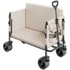 Sulankstomas vežimėlis, tvirtas 220L vežimėlis, paverčiamas suoliuku, stovyklavimui, paplūdimiui, sodui, chaki spalvos