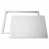Šulinio dangtis su rėmu, 500 x 500mm kvadratinis šaligatviams ir sodams, didelio atsparumo neslystantis anglinis plienas, septiko dangtis su pagrindu, drenažo kanalo patikros dangtis, kanalizacijos dangtis