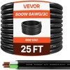 Sunkiųjų elektros instaliacijų kabelis, 6 AWG varinis laidas, CPE guminis apvalkalas, 7.62 m, lankstus, pramoninis, lauko sąlygoms, maitinimo laidas, guminis kabelis