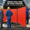 Suvirinimo ekranas su rėmu dirbtuvėms, ugniai atsparus mobilus, 3 dalių 1.8 x 2.4 m suvirinimo užuolaidų ekranai, raudonas suvirinimo apsaugos ekranas su ratukais, pramoninė apsauga