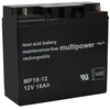 Švino-rūgšties akumuliatorius 12V 18Ah, neaptarnaujamas akumuliatorius, elektrinės centrifugos akumuliatorius, 12 voltų 18 ampervalandžių akumuliatorius