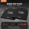 Svorio liemenės plokštės, 6.6kg aukščiausios kokybės plienas su ergonomišku dizainu, jėgos treniruotėms ir bėgimui, svoriai liemenėms, sporto įranga