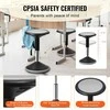 Svyruoklinė kėdė, reguliuojamo aukščio 40–55 cm, aktyvus sėdėjimas 12–18 metų amžiaus vaikams, juoda ergonominė taburetė, vaikiška svyruoklinė kėdė