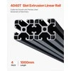T-formos aliuminio ekstruzijos profilis 4040, 1000mm linijinis bėgelis 3D spausdintuvui CNC staklėms, anoduotas juodas aliuminio profilis, Europos standarto konstravimo rinkinys, rėmų medžiaga