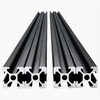T slot 2020 aliuminio profilis 1200 mm, juodas anoduotas linijinis bėgelis 3D spausdintuvui, CNC staklėms ir lazeriniam graviravimui, modulinė aliuminio konstrukcija rėmams