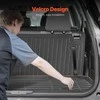 TPE krovinio kilimėliai, skirti Toyota Kluger &amp; Highlander 2020-2024, pagal užsakymą pagamintas bagažinės įdėklas, galinės sėdynės apsauga