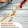 Transportavimo grandinė G80 krovinių tvirtinimui ir vilkimui, 7.94 mm x 6.10 m, cinkuotas mangano plienas su kabliais, DOT sertifikuota sunkiasvorė pramoninė grandinė kroviniams