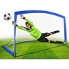 Treniruočių futbolo vartai 2.7 m, sulankstomi, nešiojami, vaikams, mėlyni, sodui, futbolo varteliai