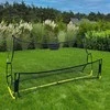 Treniruočių futbolo vartai 2in1, tvirti, tikslūs, lengvas surinkimas, juodi/geltoni, mini futbolo vartai, nešiojami